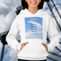 Partly Cloudy Twist Blue and White Personalised