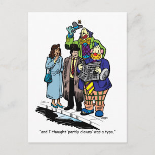 Partly Clowny Postcard