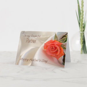 Partner, a Mother's day card with a pink rose