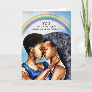 Partner Anny African American Lesbian Couple Card