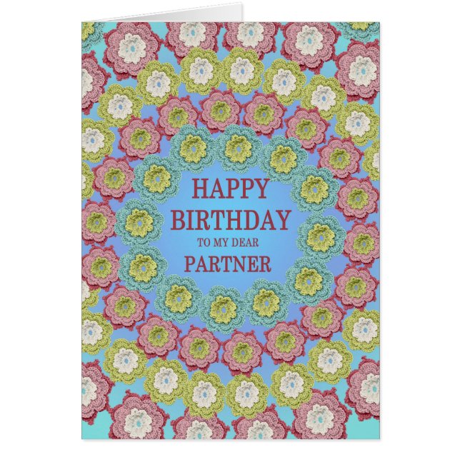 Partner Birthday Crochet Flowers (Front)
