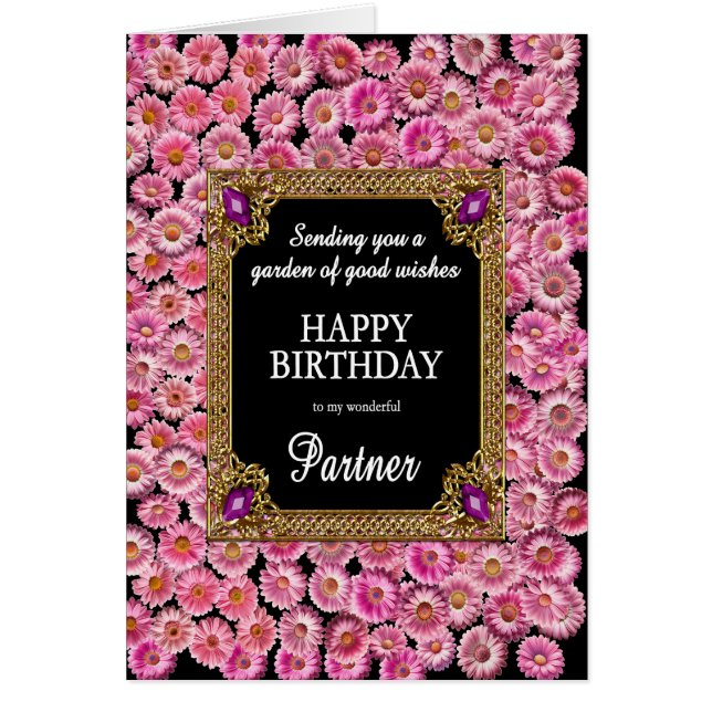 Partner Birthday Pink Daisies (Front)