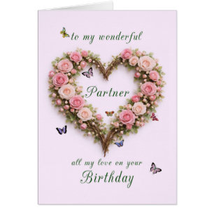 Partner Birthday Roses Heart