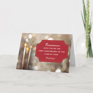 Partner First Anniversary Remembrance at Christmas Card