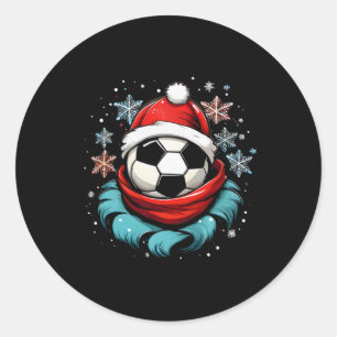 Partner Fun Outfit Nikolaus Xmas Santa Fußbyll Soc Classic Round Sticker