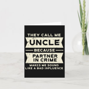 Partner In Crime Bad Influence Funny Fathers Day M Card