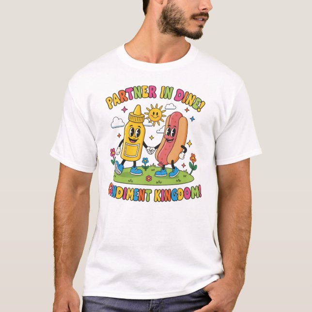 Partner in Dine – Hot Dog & Mustard Tee (Front)