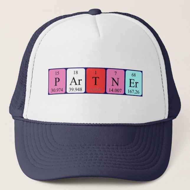 Partner periodic table name hat (Front)