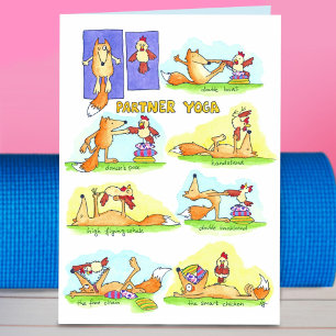 Partner Yoga greeting card by Nicole Janes