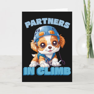 Partners In Climb Funny Rock Climbing Design For A Card