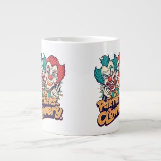 Partners in Clowery (Funny Clown Pun) Large Coffee Mug