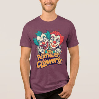 Partners in Clowery (Funny Clown Pun) Tri-Blend Shirt