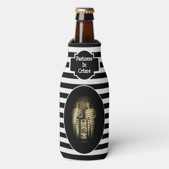 Partners In Crime Funny Bottle Cooler (Bottle Front)
