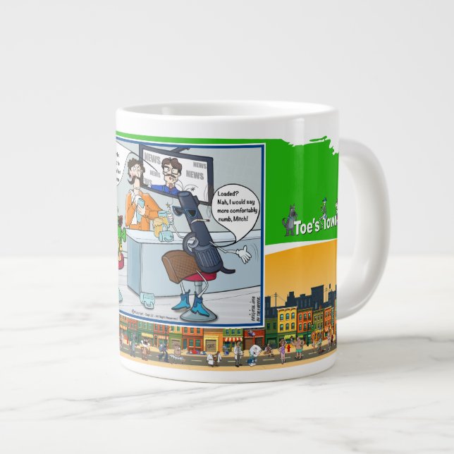 Partners in Crime | Literal Wordplay Humor Large Coffee Mug (Front Right)