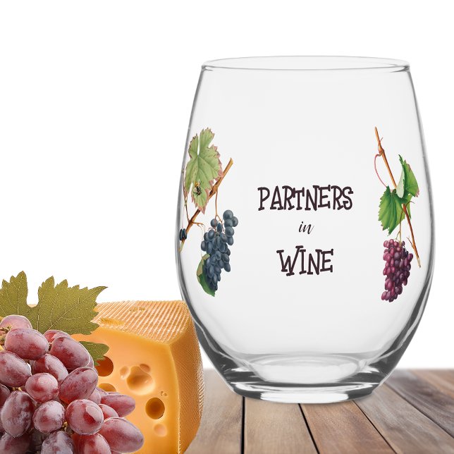 Partners in Wine Funny Stemless Wine Stemless Wine Glass (Creator Uploaded)