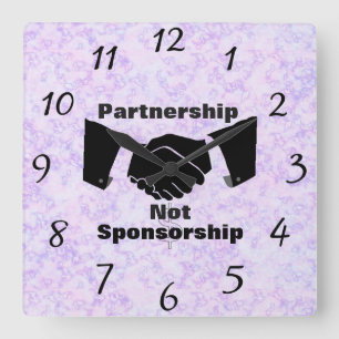 Partnership Not Sponsorship Wall Clock