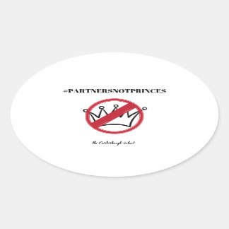 #PartnersNotPrinces Carterhaugh School Oval Sticker