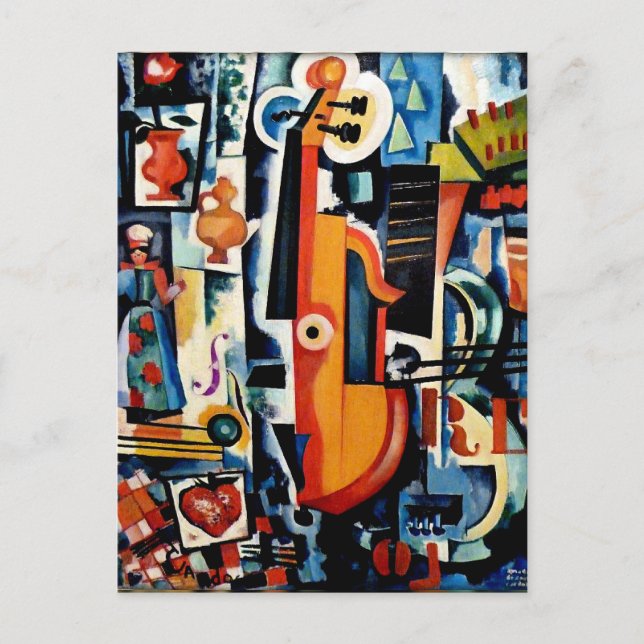 Parto de Viola Bom Menage, Cubism, Postcard (Front)