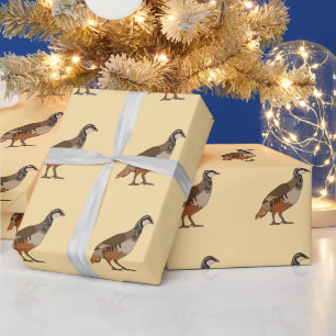 Partridge Chukar Bird Wrapping Paper