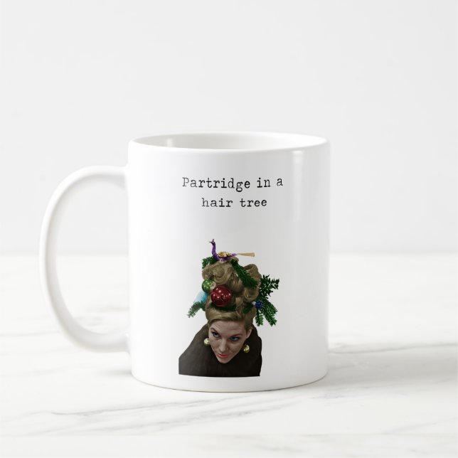 Partridge in a Hair Tree Mug (Left)