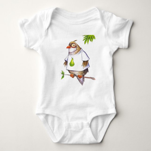 Partridge in a Pear T design apparel Baby Bodysuit (Front)