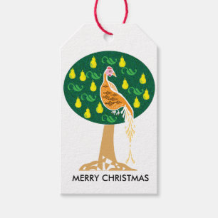 Partridge in a pear tree Christmas carol Gift Tags
