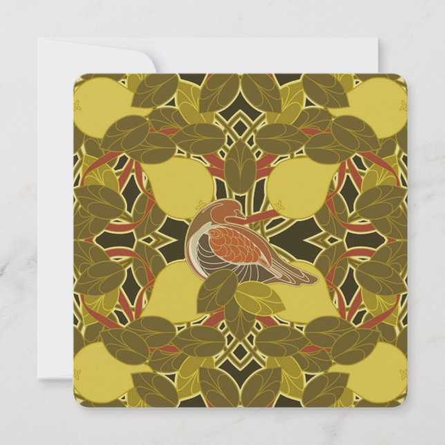 Partridge In A Pear Tree Christmas Greeting Card (Front)