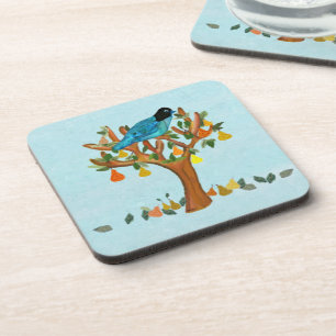 Partridge in a Pear Tree Decorative Coaster Set