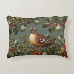 Partridge in a pear tree decorative cushion