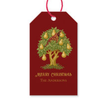 Partridge in a Pear Tree Elegant Christmas red