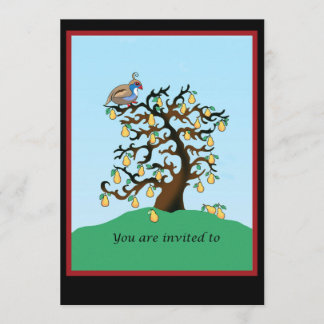 Partridge in a Pear Tree Invitation