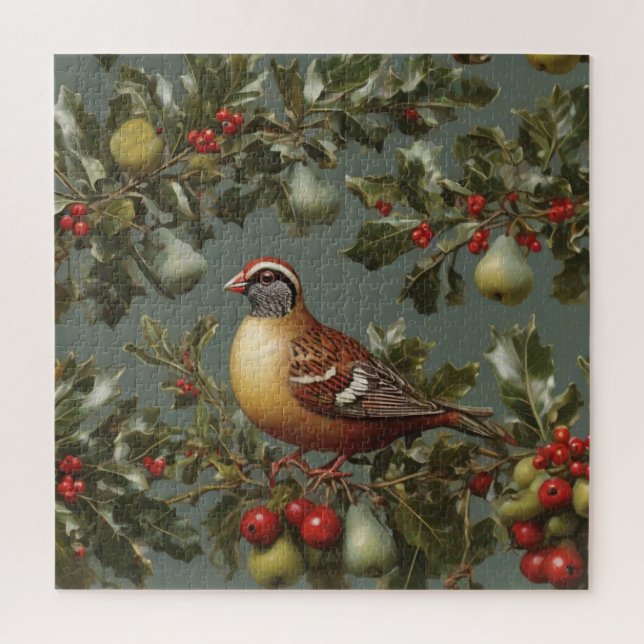 Partridge in a pear tree jigsaw puzzle (Vertical)