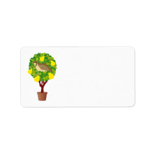 Partridge In a Pear Tree Label