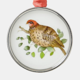 Partridge in a Pear Tree Metal Tree Decoration