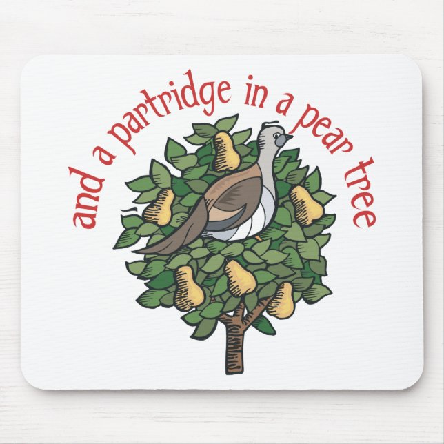 Partridge in a Pear Tree Mouse Pad (Front)