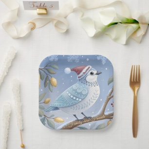 Partridge In A Pear Tree Paper Plate