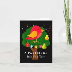 Partridge In A Pear Tree Twelve Days Of Christmas  Card