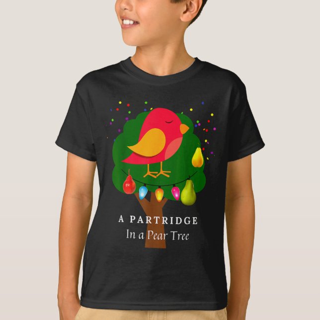 Partridge In A Pear Tree Twelve Days Of Christmas  T-Shirt (Front)