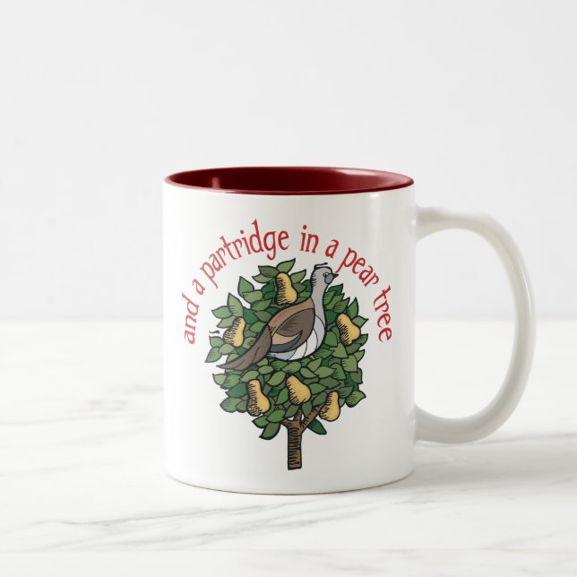 Partridge in a Pear Tree Two-Tone Coffee Mug (Right)