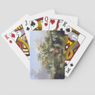 Partridge Shooting (oil on canvas) Playing Cards