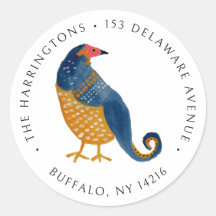 Partridge Whimsical Bird Return Address