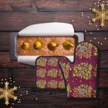 Partridges, pear trees, and snowflakes burgundy