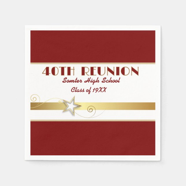 Party! 40th Class Reunion custom Napkins (Front)