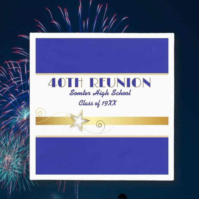 Party! 40th Class Reunion custom Napkins (Creator Uploaded)
