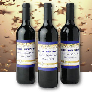 Party! 50th Class Reunion custom Wine Label