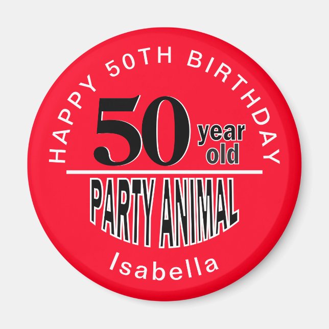 Party Animal - 00 Birthday Magnet (Front)