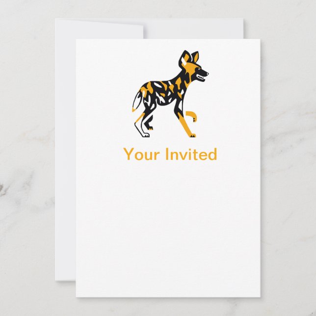 Party animal! African wild dog - Party Invitation (Front)