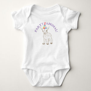 Party Animal Baby Bodysuit – Funny Goat 1st Outfit