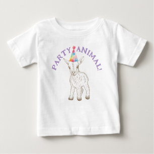 Party Animal Baby Goat  Baby T-Shirt