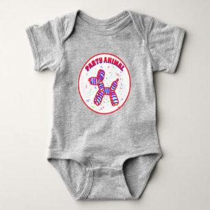 Party Animal Balloon Dog Baby Bodysuit